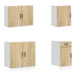 vidaXL Set dulap de bucătărie din 7 piese „Kalmar” lemn stejar Sonoma vidaXL Set dulap de bucătărie din 7 piese „Kalmar” lemn stejar Sonoma