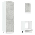 vidaXL Set dulapuri de bucătărie 7 piese „Kalmar” gri beton Lemn vidaXL Set dulapuri de bucătărie 7 piese „Kalmar” gri beton Lemn