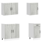 vidaXL Set de dulapuri de bucătărie 7 piese „Kalmar” lemn Sonoma gri vidaXL Set de dulapuri de bucătărie 7 piese „Kalmar” lemn Sonoma gri