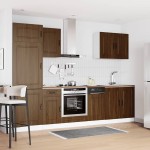 vidaXL Set dulap de bucătărie din 7 piese „Kalmar” stejar maro lemn