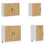 vidaXL Set dulap de bucătărie 7 piese „Kalmar” stejar artizanal lemn