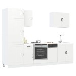 vidaXL Set dulap de bucătărie din 7 piese „Lucca” Lemn prelucrat alb vidaXL Set dulap de bucătărie din 7 piese „Lucca” Lemn prelucrat alb