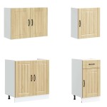 vidaXL Set dulap de bucătărie din 7 piese „Lucca” lemn stejar Sonoma vidaXL Set dulap de bucătărie din 7 piese „Lucca” lemn stejar Sonoma