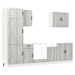 vidaXL Set de dulapuri de bucătărie 7 piese „Lucca” lemn Sonoma gri vidaXL Set de dulapuri de bucătărie 7 piese „Lucca” lemn Sonoma gri