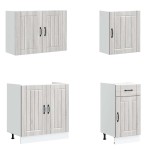 vidaXL Set de dulapuri de bucătărie 7 piese „Lucca” lemn Sonoma gri vidaXL Set de dulapuri de bucătărie 7 piese „Lucca” lemn Sonoma gri