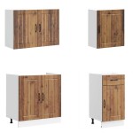 vidaXL Set de dulapuri de bucătărie 7 piese „Lucca” Lemn vechi lemn vidaXL Set de dulapuri de bucătărie 7 piese „Lucca” Lemn vechi lemn