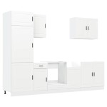 vidaXL Set dulap de bucătărie din 7 piese „Kalmar” Lemn prelucrat alb vidaXL Set dulap de bucătărie din 7 piese „Kalmar” Lemn prelucrat alb