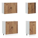 vidaXL Set de dulapuri de bucătărie 7 piese „Kalmar” Lemn vechi lemn vidaXL Set de dulapuri de bucătărie 7 piese „Kalmar” Lemn vechi lemn