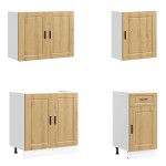vidaXL Set dulap de bucătărie 7 piese „Kalmar” stejar artizanal lemn