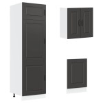vidaXL Set dulap de bucătărie 8 piese „Kalmar” lemn negru prelucrat