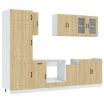 vidaXL Set dulap de bucătărie din 8 piese „Kalmar” lemn stejar Sonoma