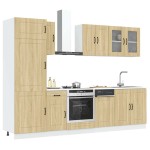vidaXL Set dulap de bucătărie din 8 piese „Kalmar” lemn stejar Sonoma