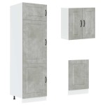 vidaXL Set dulapuri de bucătărie 8 piese „Kalmar” gri beton Lemn vidaXL Set dulapuri de bucătărie 8 piese „Kalmar” gri beton Lemn