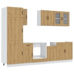 vidaXL Set dulap de bucătărie 8 piese „Kalmar” stejar artizanal lemn