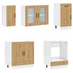 vidaXL Set dulap de bucătărie 8 piese „Kalmar” stejar artizanal lemn