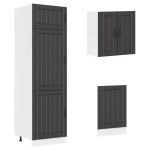 vidaXL Set dulap de bucătărie 8 piese „Kalmar” lemn negru prelucrat
