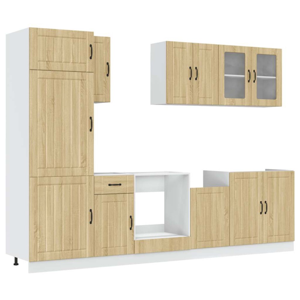 vidaXL Set dulap de bucătărie din 8 piese „Kalmar” lemn stejar Sonoma