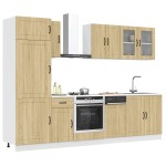 vidaXL Set dulap de bucătărie din 8 piese „Kalmar” lemn stejar Sonoma vidaXL Set dulap de bucătărie din 8 piese „Kalmar” lemn stejar Sonoma