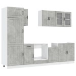 vidaXL Set dulapuri de bucătărie 8 piese „Kalmar” gri beton Lemn