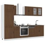 vidaXL Set dulap de bucătărie din 8 piese „Kalmar” stejar maro lemn vidaXL Set dulap de bucătărie din 8 piese „Kalmar” stejar maro lemn