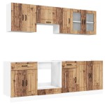 vidaXL Set de dulapuri de bucătărie 8 piese „Kalmar” Lemn vechi lemn