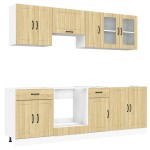 vidaXL Set dulap de bucătărie din 8 piese „Kalmar” lemn stejar Sonoma vidaXL Set dulap de bucătărie din 8 piese „Kalmar” lemn stejar Sonoma