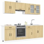 vidaXL Set dulap de bucătărie din 8 piese „Kalmar” lemn stejar Sonoma vidaXL Set dulap de bucătărie din 8 piese „Kalmar” lemn stejar Sonoma