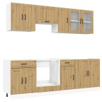 vidaXL Set dulap de bucătărie 8 piese „Kalmar” stejar artizanal lemn