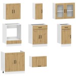 vidaXL Set dulap de bucătărie 8 piese „Kalmar” stejar artizanal lemn