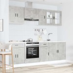 vidaXL Set dulapuri de bucătărie 8 piese „Kalmar” gri beton Lemn