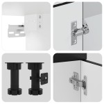 vidaXL Set dulap de bucătărie 4 piese „Kalmar” lemn negru prelucrat vidaXL Set dulap de bucătărie 4 piese „Kalmar” lemn negru prelucrat