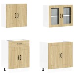 vidaXL Set dulap de bucătărie din 4 piese „Kalmar” lemn stejar Sonoma vidaXL Set dulap de bucătărie din 4 piese „Kalmar” lemn stejar Sonoma