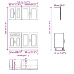 vidaXL Set dulap de bucătărie din 4 piese „Kalmar” lemn stejar Sonoma vidaXL Set dulap de bucătărie din 4 piese „Kalmar” lemn stejar Sonoma