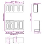 vidaXL Set dulapuri de bucătărie 4 piese „Kalmar” gri beton Lemn vidaXL Set dulapuri de bucătărie 4 piese „Kalmar” gri beton Lemn