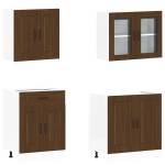 vidaXL Set dulap de bucătărie din 4 piese „Kalmar” stejar maro lemn