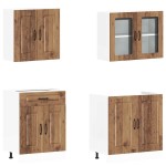 vidaXL Set de dulapuri de bucătărie 4 piese „Kalmar” Lemn vechi lemn vidaXL Set de dulapuri de bucătărie 4 piese „Kalmar” Lemn vechi lemn