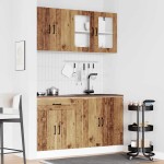 vidaXL Set de dulapuri de bucătărie 4 piese „Kalmar” Lemn vechi lemn vidaXL Set de dulapuri de bucătărie 4 piese „Kalmar” Lemn vechi lemn