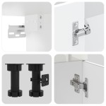 vidaXL Set dulap de bucătărie 4 piese „Lucca” alb lucios Lemn vidaXL Set dulap de bucătărie 4 piese „Lucca” alb lucios Lemn