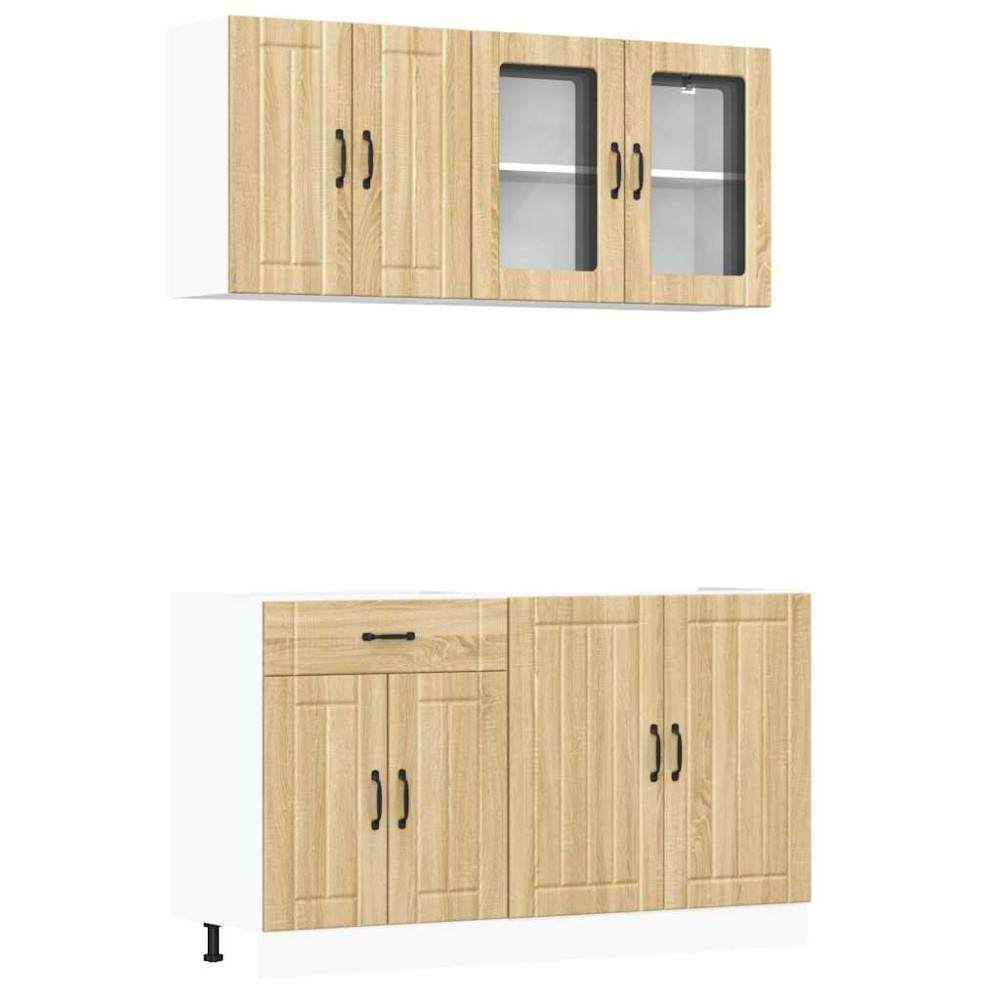 vidaXL Set dulap de bucătărie din 4 piese „Kalmar” lemn stejar Sonoma