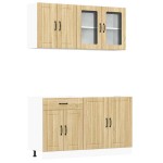vidaXL Set dulap de bucătărie din 4 piese „Kalmar” lemn stejar Sonoma vidaXL Set dulap de bucătărie din 4 piese „Kalmar” lemn stejar Sonoma