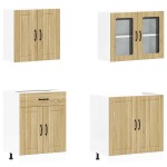vidaXL Set dulap de bucătărie din 4 piese „Kalmar” lemn stejar Sonoma vidaXL Set dulap de bucătărie din 4 piese „Kalmar” lemn stejar Sonoma