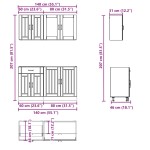vidaXL Set dulapuri de bucătărie 4 piese „Kalmar” gri beton Lemn vidaXL Set dulapuri de bucătărie 4 piese „Kalmar” gri beton Lemn