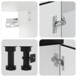 vidaXL Set dulap de bucătărie 4 piese „Porto” lemn negru prelucrat vidaXL Set dulap de bucătărie 4 piese „Porto” lemn negru prelucrat