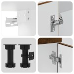 vidaXL Set dulap de bucătărie din 4 piese „Porto” stejar afumat Lemn vidaXL Set dulap de bucătărie din 4 piese „Porto” stejar afumat Lemn