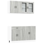 vidaXL Set de dulapuri de bucătărie 4 piese „Porto” lemn Sonoma gri vidaXL Set de dulapuri de bucătărie 4 piese „Porto” lemn Sonoma gri