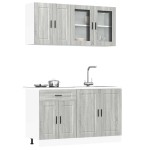 vidaXL Set de dulapuri de bucătărie 4 piese „Porto” lemn Sonoma gri vidaXL Set de dulapuri de bucătărie 4 piese „Porto” lemn Sonoma gri
