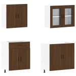 vidaXL Set dulap de bucătărie din 4 piese „Porto” stejar maro lemn vidaXL Set dulap de bucătărie din 4 piese „Porto” stejar maro lemn