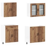 vidaXL Set de dulapuri de bucătărie 4 piese „Porto” Lemn vechi lemn vidaXL Set de dulapuri de bucătărie 4 piese „Porto” Lemn vechi lemn