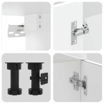 vidaXL Set dulap de bucătărie 11 piese „Kalmar” alb lucios Lemn