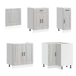 vidaXL Set de dulapuri de bucătărie 11 piese „Kalmar” lemn Sonoma gri vidaXL Set de dulapuri de bucătărie 11 piese „Kalmar” lemn Sonoma gri